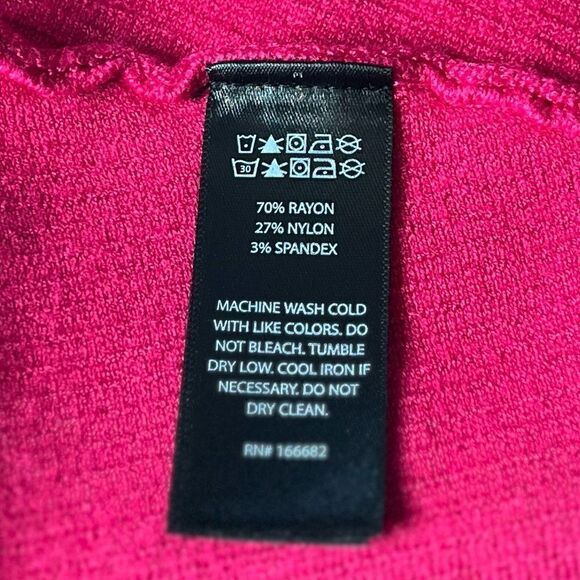 House of Harlow 1960 Wide Strap Cross Back Ribbed Crop Top, Hot Pink. Large. NWT - Picture 7 of 11